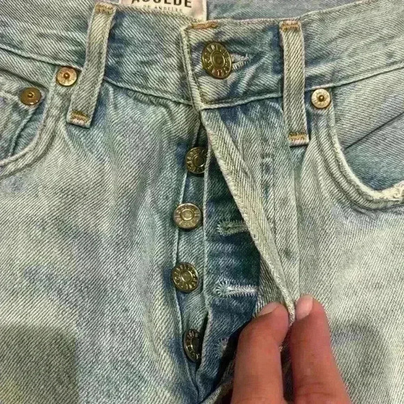 AGOLDEJamie High Rise Tapered Jeans in Shakedown Size 24 - Picture 3 of 7